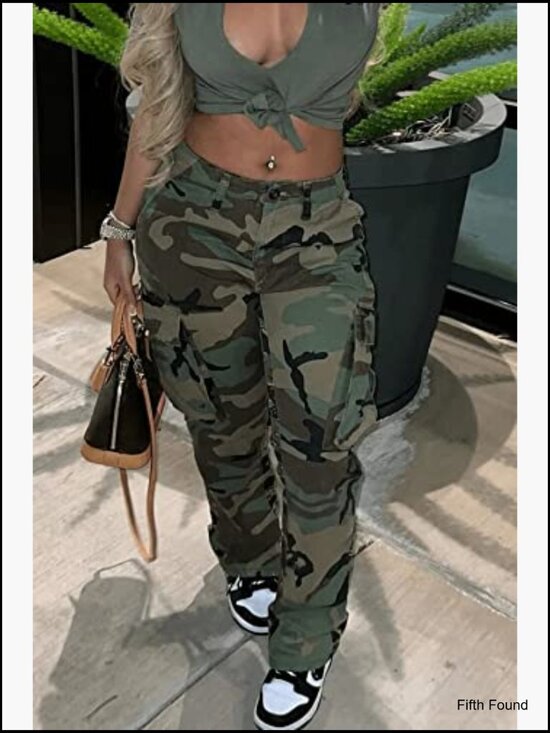 Plus Size High Waist Cargo Jogger Pants Slim Fit Active Sweatpants - Picture 5 of 7